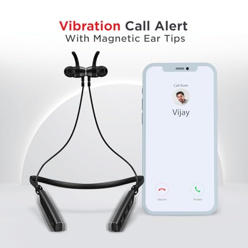 Image of Pro Wireless Bluetooth Neckband Earphone, Active Black | Up to 20 hrs Playtime, Beast Mode Low Latency, IPX5 Water & Sweat Resistance, ENx Technology, Bluetooth v5.2