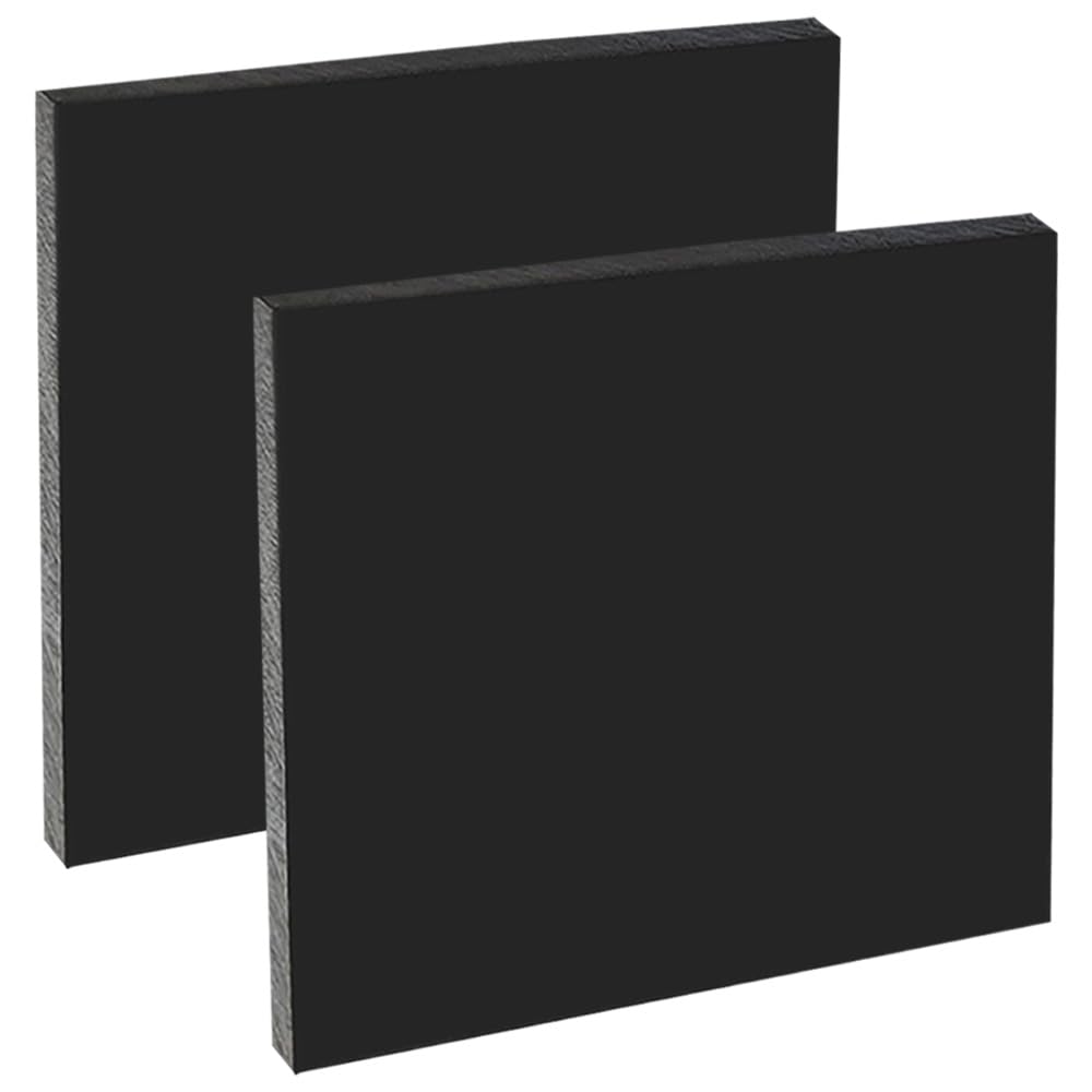 2 Pcs HDPE Plastic Sheet1/4 inch Thick,Size 12 x 12 inch,High-Density Polyethylene(HDPE) Plastic Block for Machining,Home Improvements,DIY Projects (