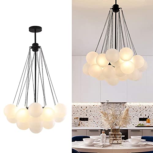 Luminaire de plafond à LED design bulles de verre pour illuminer vos dîners en famille