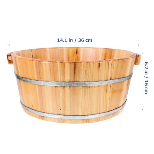 Baño de pies de madera para spa en casa miniatura 7