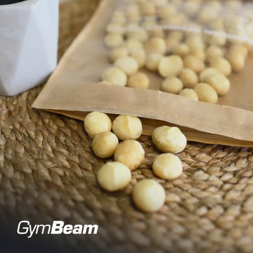 GymBeam Ungesalzene Macadamianüsse - Reich an gesunden Fetten & Ballaststoffen, frei von Zusatzstoffen, ideal als veganer Snack, fördert Energie & Gesundheit, buttriger Geschmack, 500g