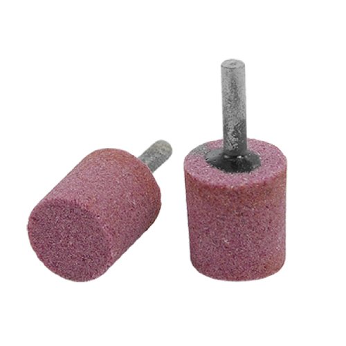 Aexit 2 Pcs Abrasive Wheels & Discs Pink Cylindrical Mounted Grinding Stones for Tool Room Grinding Wheels Rotary Tool