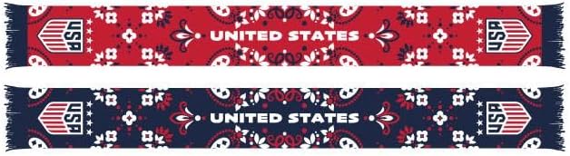 RUFFNECK Official USWNT USA Soccer Scarf | Premium Jacquard Knit Neck Scarf for Women and Men | Officially Licensed US Soccer Apparel (Bandana Print)