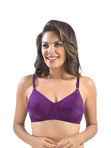 Image of SONARI Womens Cotton Everyday Bra | Non Padded, Wire Free, Comfortable Bra with Seamed Cups | Medium Coverage, Hook and Eye Closure for Everyday Wear | Adjustable Strap for a Customized Fit - Loreal