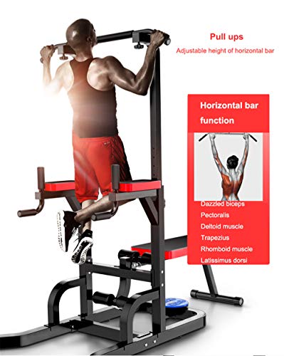 Zjdu Multifunctional Power Tower,For Strength Training - Power Tower Pull Up Bar Dip Station Multifunctional Adjustable Push Up Equipment For Home Gym Strength Training,B #TOP4