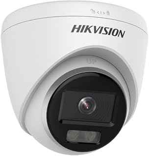 HIKVISION DS-2CE72KF0T-FS ColorVu 3K 5MP Audio Fixed Turret Camera 2.8mm Lens, Build-In Mic, Outdoor Dome Camera, Up to 40 m, IP67, White