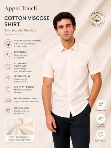 Image of Appel Touch Men's Cotton Blend Formal Shirt Half Sleeves