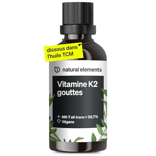 200 µg de vitamine K2 MK-7 – 1 700 gouttes (50 ml) – teneur all-trans >99,7% (K2VITAL® de Kappa) – produit testé en laboratoire, végan, fortement dosé