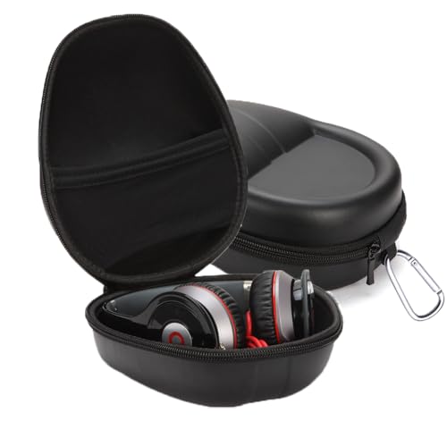 Étui rigide pour Sony WH-1000XM5 et Beats Studio3 - Coque de protection noire en EVA