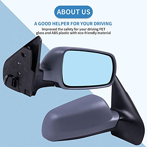 Eccpp Door Mirror Passenger Right Side For 1999-2006 1999-05 For Volkswagen For Golf 1999-2005 Vw For Jetta 2006 For Jetta Wagon 07-10 For Jetta Sedan Power Adjusted Heated Manual Folding Side Mirror #TOP6