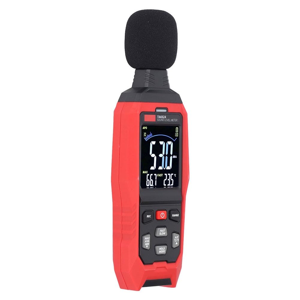 FACAIIO Detector de ruido portátil TA652A, medidor digital de nivel de