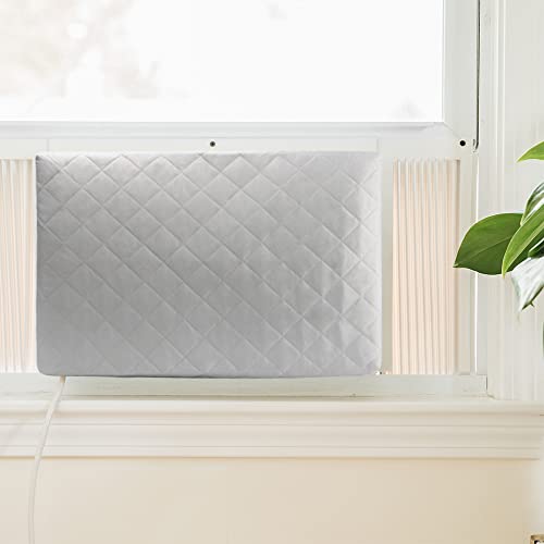 Image of BEWAVE Indoor Air Conditioner Cover Window AC Unit Cover with Drawstring Double Insulation for Inside(28 inchx20 inchx3.5 inch)