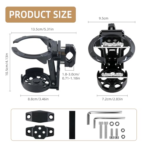 WaClaw Folding Bottle Holder for Motorcycle, Bicycle - Image 3