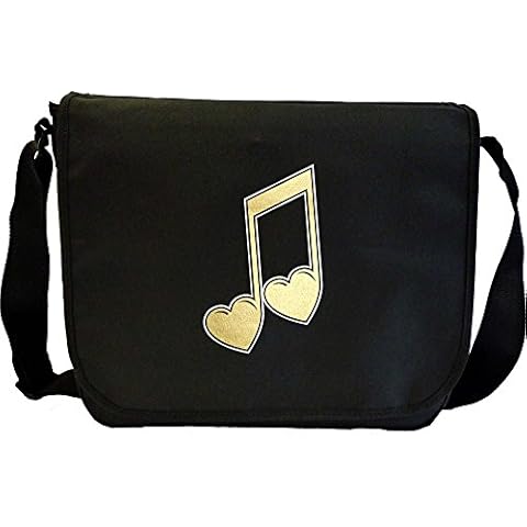 MusicaliTee Music Notation Heart Quavers - Sheet Music & Accessory Messenger TRIO Bag Cover