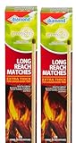 Generic Diamond Long Reach Matches 75 Count 2 Packs (Total 150), Brown