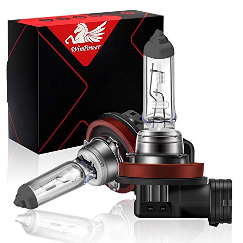 WinPower H11 55W Bombillas halógenas para faros delanteros 3000K Amarillo Superbrillante 12V Lámparas de luz antiniebla para coche, 2 piezas
