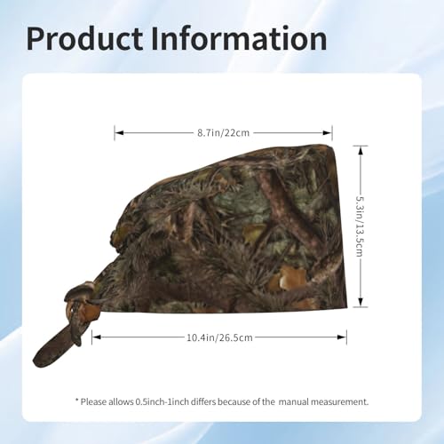 Image of Working Cap Scrub Cap with Sweatband Adjustable Unisex Women Tie Back Hat Nurse Surgical Caps