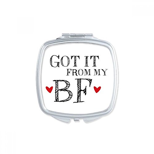 Miroir de poche compact Saint-Valentin pour petite amie - 2