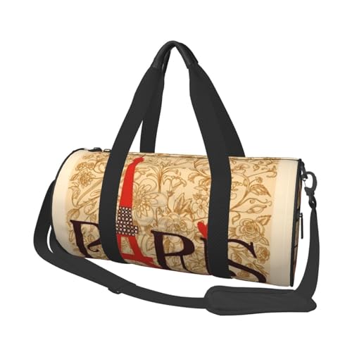 Sac de sport grand format noir avec sangle réglable et poche de rangement pratique
