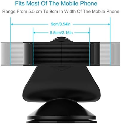 Arteck Car Mount, Universal Mobile Phone Car Mount Holder 360° Rotation for Auto Windshield and Dash, for Cell Phones Apple iPhone 14, 14 Pro, 13, 13 Pro, 12, 11, Xr, Xs, Android Smartphone, GPS