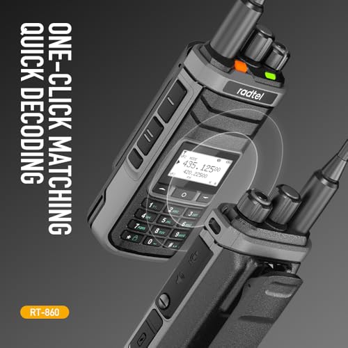 Radtel RT-860G GPS Version Multi Band Ham Radio HF UHF VHF Dual Band mit AM USB LSB CW CB LW MW SW SSB Empfang, 1024 Kanäle, 2000mAh Akku, Typ-C-Ladung