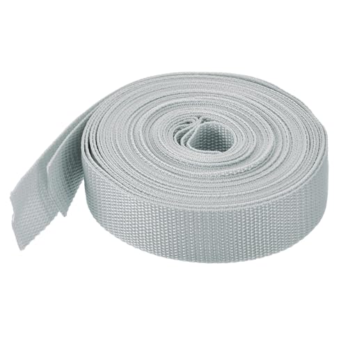 Image of MECCANIXITY Lightweight Polypropylene Webbing Strap 1.5 inch 10 Yard Backpack Strapping Band Pale Grey for Outdoor Luggage Cargo Straps