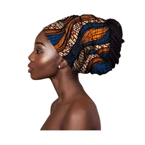 African Headwraps for Women Head Wraps Ankara Wrap Head Scarf (Color-F)
