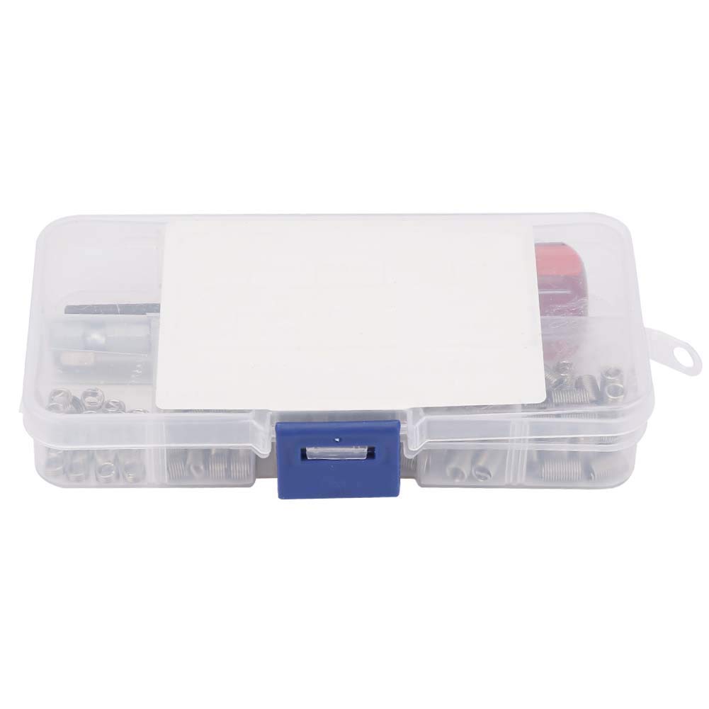 105 Pièces Ensemble en Acier Inoxydable M3, Filet M3 Fil Vis Manchon Filetage Réparation Insert Kit Ensemble D'outils (Boîte M3*0.5)