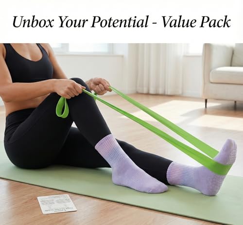 Liutmorly 3 Pack Non Slip Pilates Grip Socks for Women, Breathable Sticky Grip Yoga & Barre Socks for Reformer Machine, Wide-Foot Friendly Crew Slipper Alternative for Barefoot Home Gym Workouts — view 4