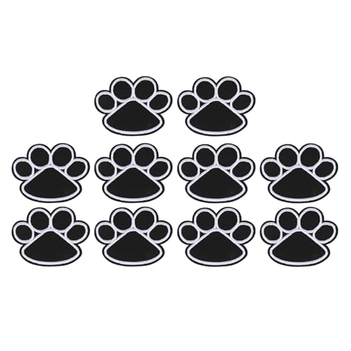 minkissy 10 Parches para Ropa Diseño de Pata de Perro, Accesorios Bordados para Reparación y Personalización de Prendas en Tela, Aptos para Uso Diario