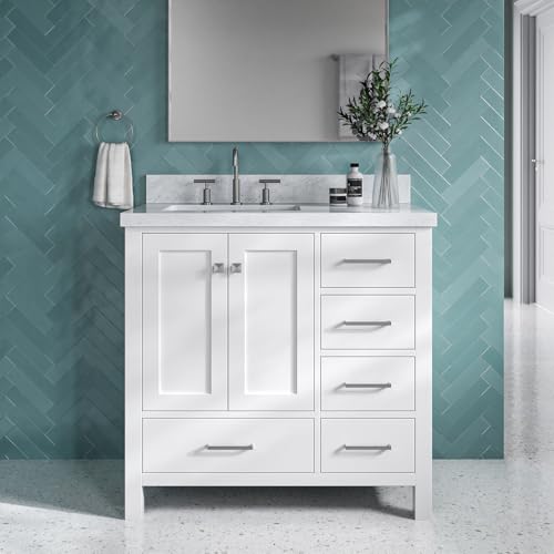 DKB Beckford 36-Inch White Solid Wood