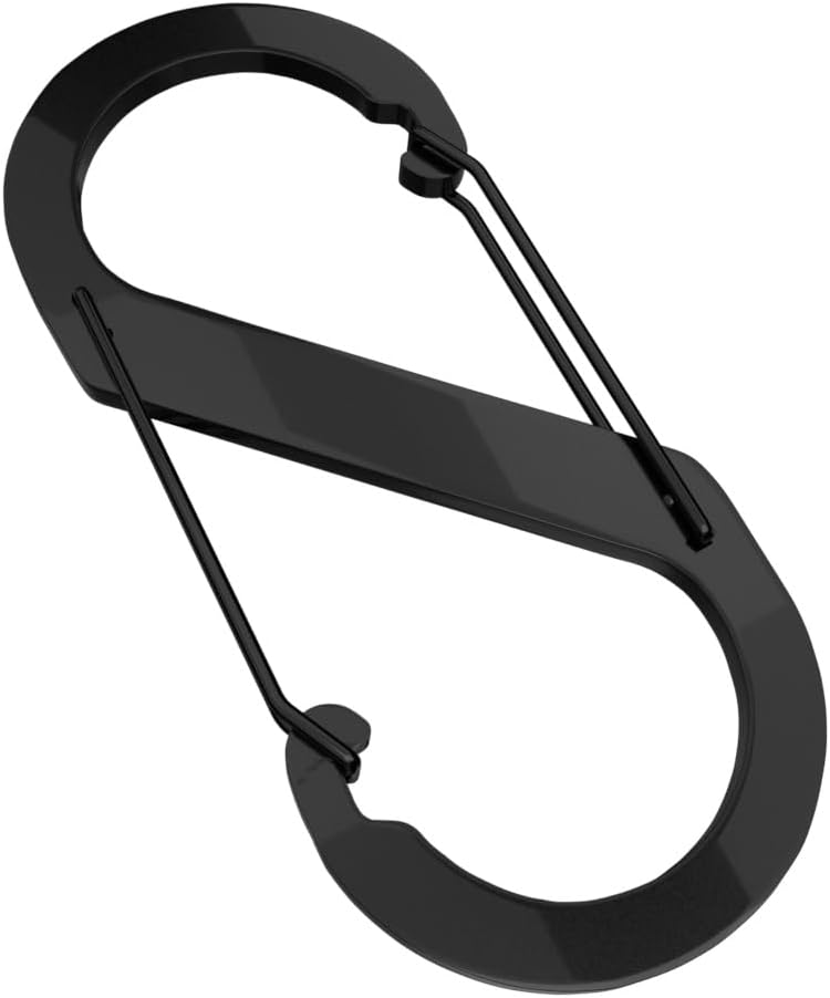 Aluminium S-Shaped Carabiner Hooks, 88mm x 40mm, Lightweight for Camping and Hiking Single unit