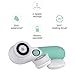 Spinning Face Cleansing Brush Queenwill Waterproof Facial Cleansing Rotating Brush Set for Exfoliating, Face Massage & Deep Cleansing, Equipped with 3 Portable Facial Cleaners & 2 Adjustable Speeds