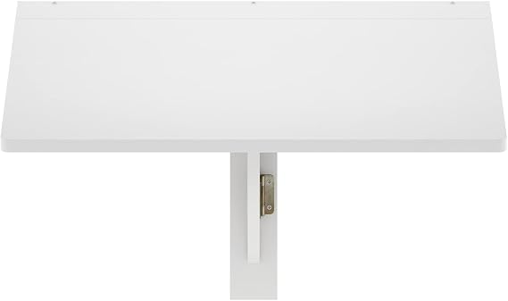 Furinno HERMITE Wall Mount Folding Table, Floating Table, White