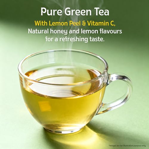 Image of Celest Lemon and Honey Green Tea 400 Tea Bags (100 Bags x 4) | Vitamin C Enriched | Immunity Support | Refreshing & Energizing
