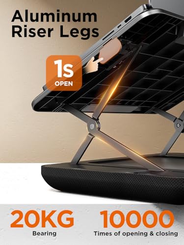 Image of SAIJI Height & Tilt Adjustable Lap Desk, Portable Laptop Stand for Bed