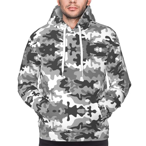 Sweat à capuche imprimé camouflage numérique au design graphique moderne - 3