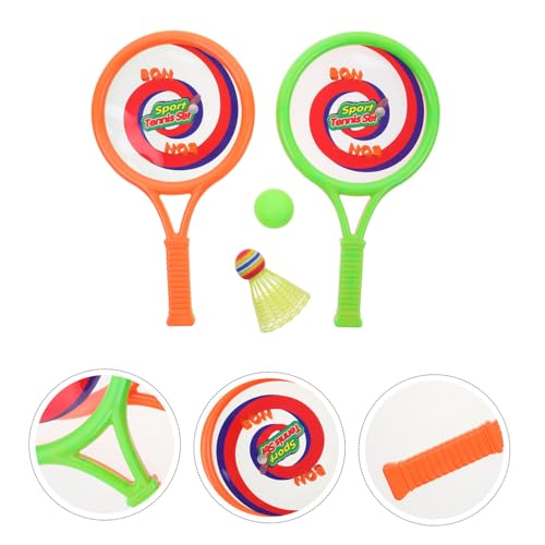 Set 2 raquetas de tenis estilo caricatura para adultos y niños miniatura 2