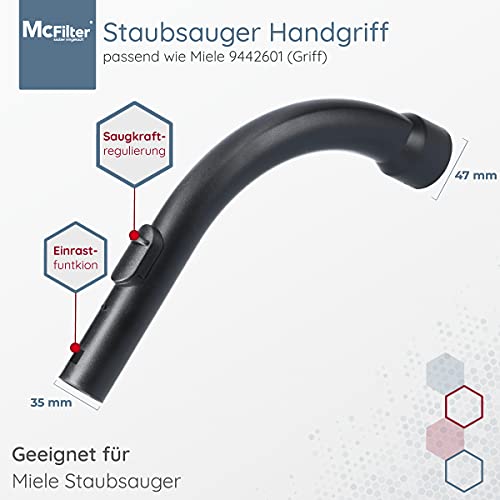 McFilter Handle for Miele Vacuum Cleaner, Alternative for Original Miele Handle Tube 9442601 (Replaces 9442600 5269091 5269090) 2 Gallery Image