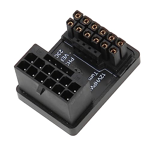 Connettore PCIe GPU, Connettore Maschio-Femmina 16P Ad Angolo di 180 Gradi, Scheda Adattatore per Scheda Grafica di Alimentazione 12V 600W, per Computer Desktop PH316 (PH316 Nero) - Scheda video - Immagine 7