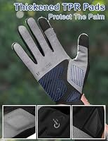 INBIKE Fahrradhandschuhe MTB Moutainbike Handschuhe Langfinger Herren Touchscreen rutschfest Stoßfest Elastisch Reflektierend Atmungsaktiv Radsport Multifunkton IHC406 Blau 2XL – Ansicht 2
