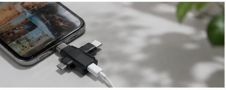 Image of 3-in-1 Universal USB OTG Adapter for Type-C, Micro USB & Lightning Devices
