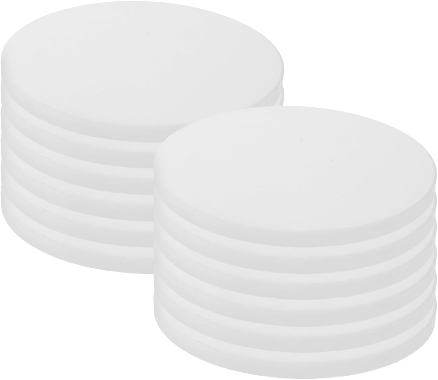 Alipis 12pcs Sublimation Coasters Blanks Ceramic Tiles White Ceramic Tiles Round Coasters Sublimation for Heat Transfer DIY Painting Crafts
