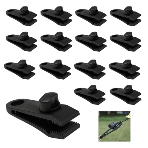 Qnvyw Planenclips 15-TLG Set - Starke Klemmschrauben für Poolabdeckung, Planenbefestigung für Wohnmobile, Sonnensegel & Gewächshausfolien