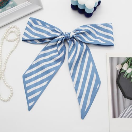 2 Pcs Strawberry Striped Satin Scarves Long Skinny Neck Scarves Fashion Hair Scarves Headbands Handbag Handle Scarves2