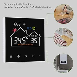 AUNMAS Termostato Intelligente, Display LCD Touch Screen a Colori, Regolatore di Temperatura Programmabile per Riscaldamento a Pavimento - Fai da Te Facile per Casa e Ufficio (WiFi, (controllo