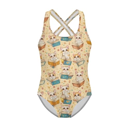 Image of Girls One-Piece Swimsuit for Swimming Lessons Beach Volleyball Pool Party Outdoor Training Quick Dry