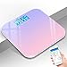 QZH Escala de grasa corporal Bluetooth Báscula digital electrónica USB Báscula de peso inteligente Báscula de piso Báscula de baño Balanza de pesaje Índice de IMC (morado, tamaño