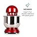 KLARSTEIN Bella Rossa Electric Stand Mixer, Grinder, Dough Bowl, Flat Whisk, Food mixer, Wire Whip, 650 Watts, 5.5 qt Stainless steel Bowl, 6 Speeds