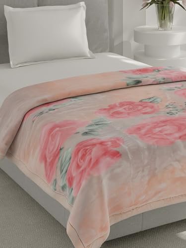 Image of Monte Carlo Single Bed Heavy Winter Blanket Lavish Plus 2 Ply Box Pack 900 GSM | 3.2 KG (220x160 CM), Baby Pink